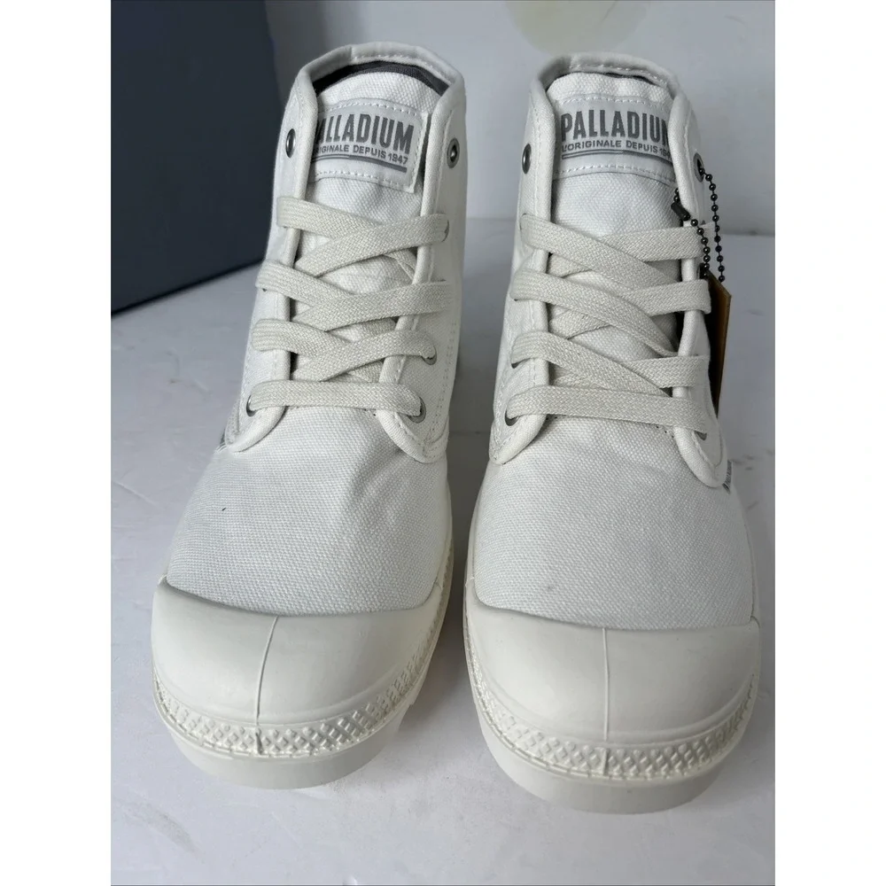 Palladium Pampa Star White Womens Canvas Boots Size 9 - Picture 4 of 9